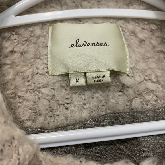 Anthropologie Elevenses cozy jacket medium #teddy #moto - Picture 3 of 6